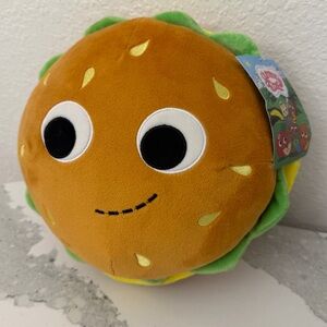 Yummy World Smiling Cheeseburger Burger 10” Plush Toy BuG Eyes NWT